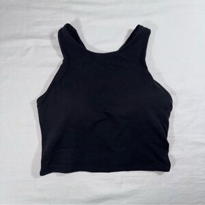 Athleta Black Women's Racerback Crop Top Size Small